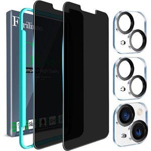 iPhone 13/ 14 Privacy Screen Protector 2 Pack 9H Anti Spy Tempered Glass Privacy